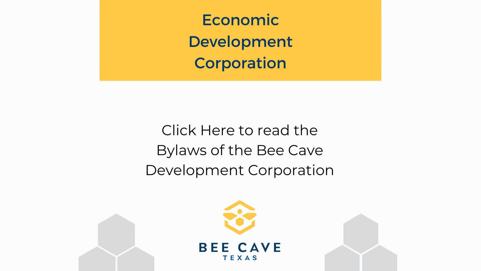 Economic Development Corporation Bylaws